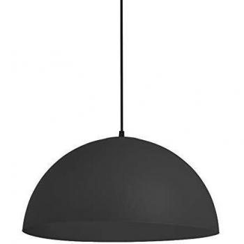 Lámpara de Techo Colgante Cassis Negro Mate E27, 40 cm, Metal Moderno