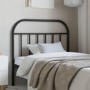 vidaXL Metal Headboard Black 100 cm