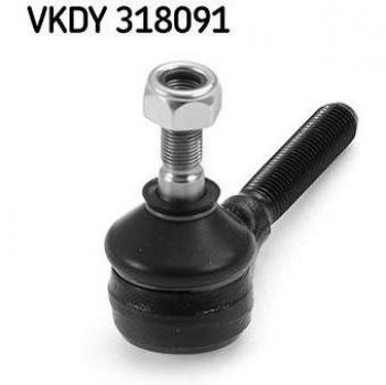 Rótula de dirección SKF VKDY 318091 - Tipo: Rótula de dirección; Marca: SKF; Modelo: VKDY 318091; Aplicación: Sistema de dirección, vehículo ligero; Material: Acero y goma; Diseño