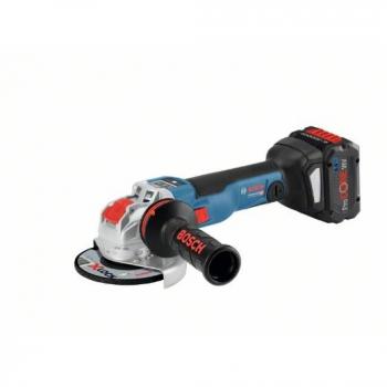 Bosch GWX 18V-10 SC Professional Amoladora Angular 125 mm, 9000 RPM, 2 kg, incluye 2 baterías Procore18V de 5.5Ah y cargador gal 1880