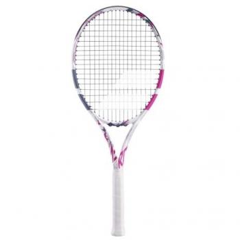 Raqueta de Tenis Babolat Evo Aero Pink 2023 - Sin Encordar, Peso 275g, Tamaño L2, Competición