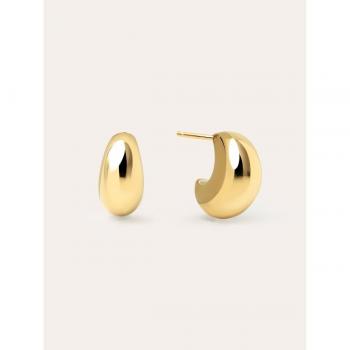 Pendientes Singularu Rain Baño Oro - Elegantes Pendientes de Latón con Acabado en Baño de Oro de 18 Kt.