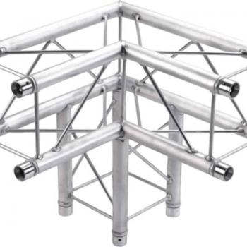 Global Truss SQ-F24-C30 3 Way 90 Degree Corner (1.64' / 0.5m)