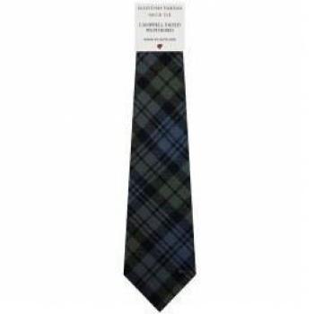 Mens All Wool Tie Woven Scotland - Campbell Faded Weathered Tartan
