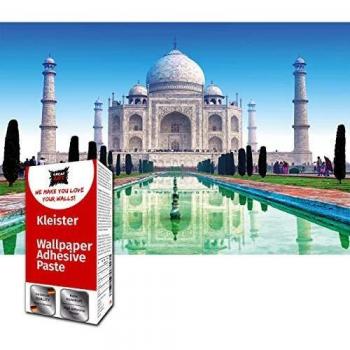GREAT ART Decoración de Pared Taj Mahal - Mural Monumento India Poster Colores 210 x 140 cm - Papel Tapiz 5 Piezas Incluye Pasta