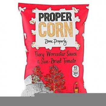 Propercorn ardiente salsa Worcester y secado al sol de 80 g de tomate