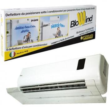Deflector de aire acondicionado soplado 690x50x250mm de plexiglás transparente