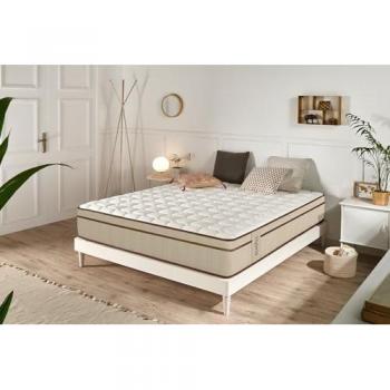 Colchón Hybrid Marrón 30 cm con Muelles Ensacados y Multizonas de Confort - 90x190 cm