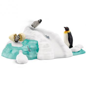 Figura de Juguete Schleich® Diversión Familiar Pingüinos WILD LIFE 42661, A partir de 3 Años, 14 Piezas