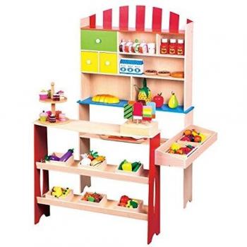 Lelin Toys Toys-31070 31070 – Supermercado de Mercante, Multicolor
