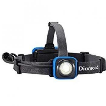 Black Diamond Linterna de cabeza para senderismo / Recargable por USB, máx. 200 lúmenes, Azul