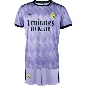 Conjunto Real Madrid 2ª Equipación Júnior Réplica Oficial 22/23