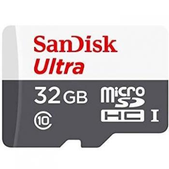 SanDisk Ultra 32 GB microSDHC Class 10 Memory Card up to 48 Mb/s - White/Grey