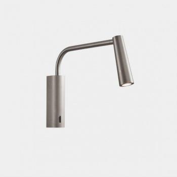Aplique de pared con luz de lectura Gamma LED Brazo ajustable Níquel satinado IP20 2.1W 2700K 19,85cm
