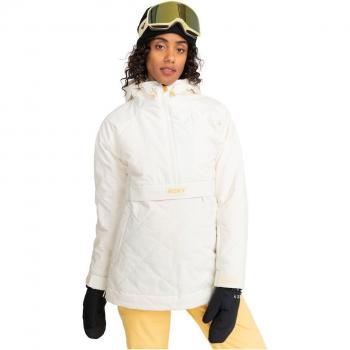 Chaqueta de snow Roxy Radiant Lines Overhead para mujer en color blanco y amarillo, talla XL