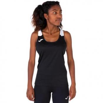 Camiseta tirantes mujer Joma Record II negro blanco
