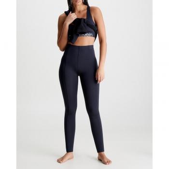 Calvin Klein Sporty Black Polyester Leggings with Zip Pocket - Size M