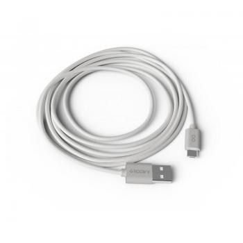 Cable de carga y sincronización Groovy Micro USB 2M - Blanco