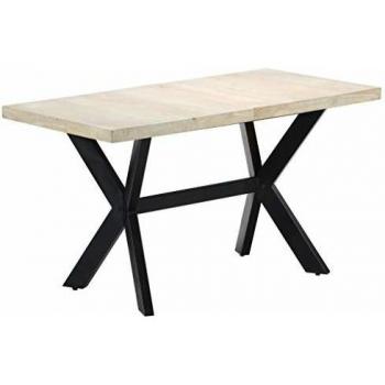 Solid Bleached Mango Wood Dining Table 55.1x27.6x29.5