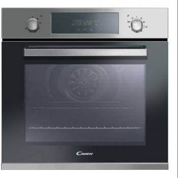 Candy Timeless FCPK606X/E, Horno Pirolítico, 65L, Ventilador Enfriamiento, Limpieza Pirolítica y Aqualítica, 9 Funciones, Temporizador, Táctil y Mandos Push&Pull, Puerta 3 Cristales, Clase A, Inox