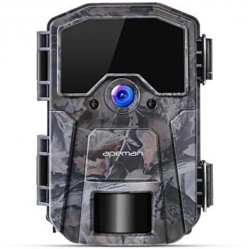 apeman Cámara de Caza 16MP 1080P Cámara de vigilància de la Vida Silvestre, Cámara de Juego de detección Nocturna sin LED de Brillo de 940nm IR, Lapso de Tiempo, Temporizador, Diseño Impermeable IP66