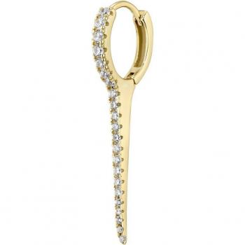 Ear Candy - Piercing aro Zaba XL, de plata bañada en oro amarillo 18k