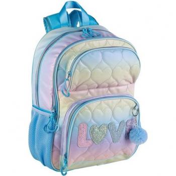 Mochila Primaria Blin-Blin Love Doble Compartimento Multicolor Adaptable a Carro