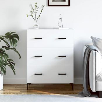 Aparador de madera de ingeniería 69,5x34x90 cm Mueble de Almacenaje de Salón Buffet Armario Auxiliar Armario de Almacenamiento Blanco