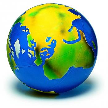 TOGU - Balón Hinchable, diseño de Planeta Tierra Blautransparent mit Erdaufdruck Talla:1,0 m