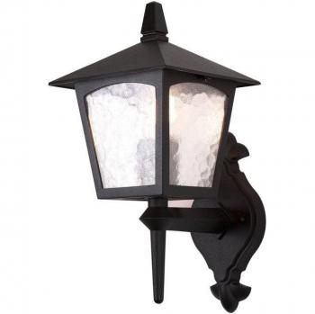 Aplique de pared para exteriores York 43.5 cm, negro, IP43, E27