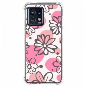 Funda Antigolpes de Silicona para Motorola Edge 40 Pro 5G con Diseño de Flores 09