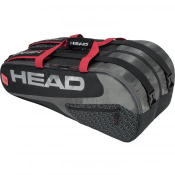 Head Elite 9R Supercombi bolsa para raquetas de tenis, color negro/rojo, tamaño n/a