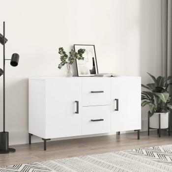 Aparador de madera de ingeniería blanco 100x36x60 cm vidaXL Mueble de Almacenaje de Salón, Buffet para salón, Armario Auxiliar, Armario de Almacenamiento