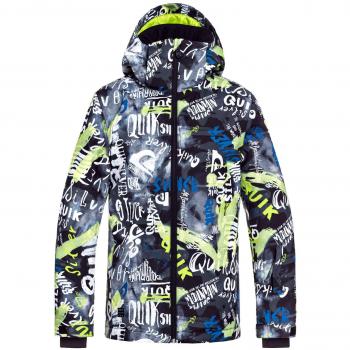 Quiksilver Mission Chaqueta de Nieve, Niños, Negro