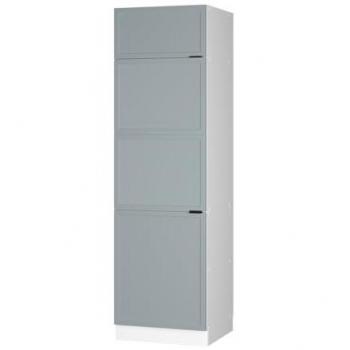 Armario empotrado para frigorífico Fame-Line, 60 cm, color azul claro y gris