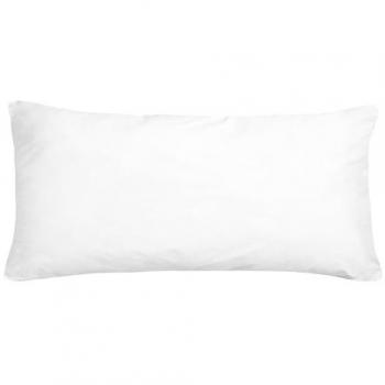 Almohada Tradicional Blanca de Microfibra con Relleno de Poliéster 40 x 80 cm Perfil Alto Suave
