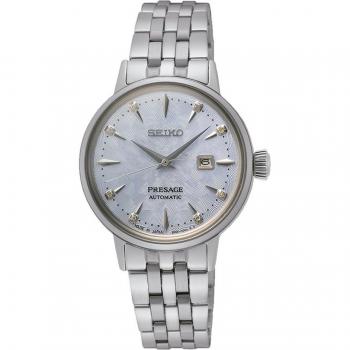Seiko - Reloj de mujer Presage SRE007J1 automático de acero con correa plateada