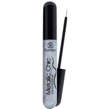 Dermacol, Delineador de ojos Metallic Chic, Tono 3 plata