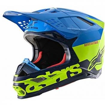Alpinestars Crosshelm Supertech M8 Radium Blue/Fluor Yellow-S