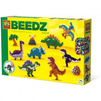 Kit de cuentas para planchar Dinosaurios - 2100 piezas - SES Creative