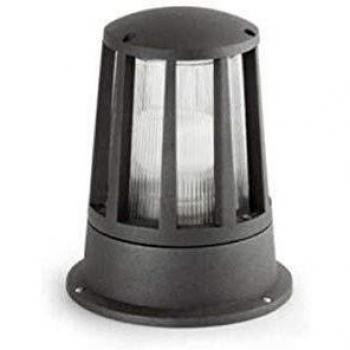 Faro Barcelona 72310 - SURAT Sobremuro, 20W, aluminio inyectado y difusor de cristal translúcido, color gris