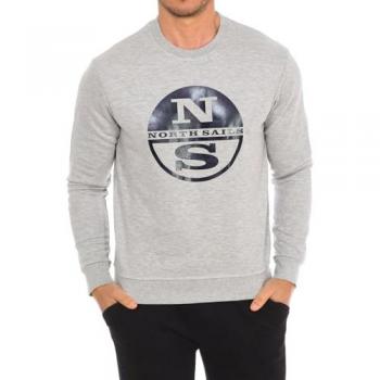 North Sails Men's Long-Sleeved Grey Crew Neck Sweatshirt 9024130