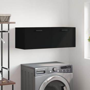Mueble de pared negro 100x36,5x35 cm madera multicapa