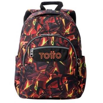 Mochila Escolar Adaptable a Carro TOTTO Acuareles Flash, Capacidad 20 L, Bolsillo para PC de 14, Bolsillos para Botella, Espaldar Ergonómico con Flujo de Aire, Có
