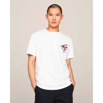 Camiseta Tommy Jeans de manga corta regular fit (DM0DM18574 YBH ancient white)