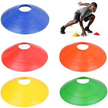 TRIXES Paquete de 20 Piezas de Conos Marcadores Multicolores Deportes Entrenamiento Fútbol Livianos Flexibles