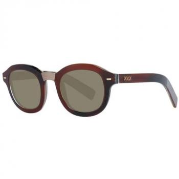 Ermenegildo Zegna Brown Round Frame Men's Sunglasses Model ZC0011 47E47