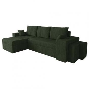 Sofá rinconero Memphis 138 con función de descanso y caja de ropa de cama, dimensiones 256 x 80 x 146 cm