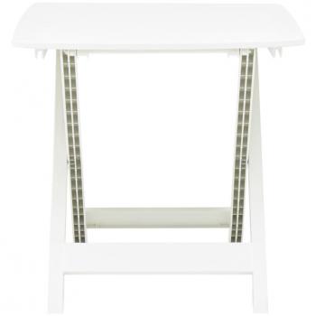 Mesa de jardín plegable de plástico blanco 79x72x70 cm