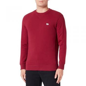 Sudadera Lee Plain Crew SWS para Hombres, color Port, diseño clásico de cuello redondo, fabricada en algodón suave, ajuste cómodo y casual
